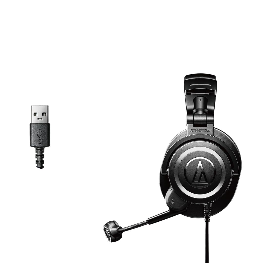 Audio Technica ATH-M50xSTS USB Streaming Headset Wired Condenser Mic Audio Technica ATH-M50xSTS USB Streaming Headset Wired Condenser Mic
