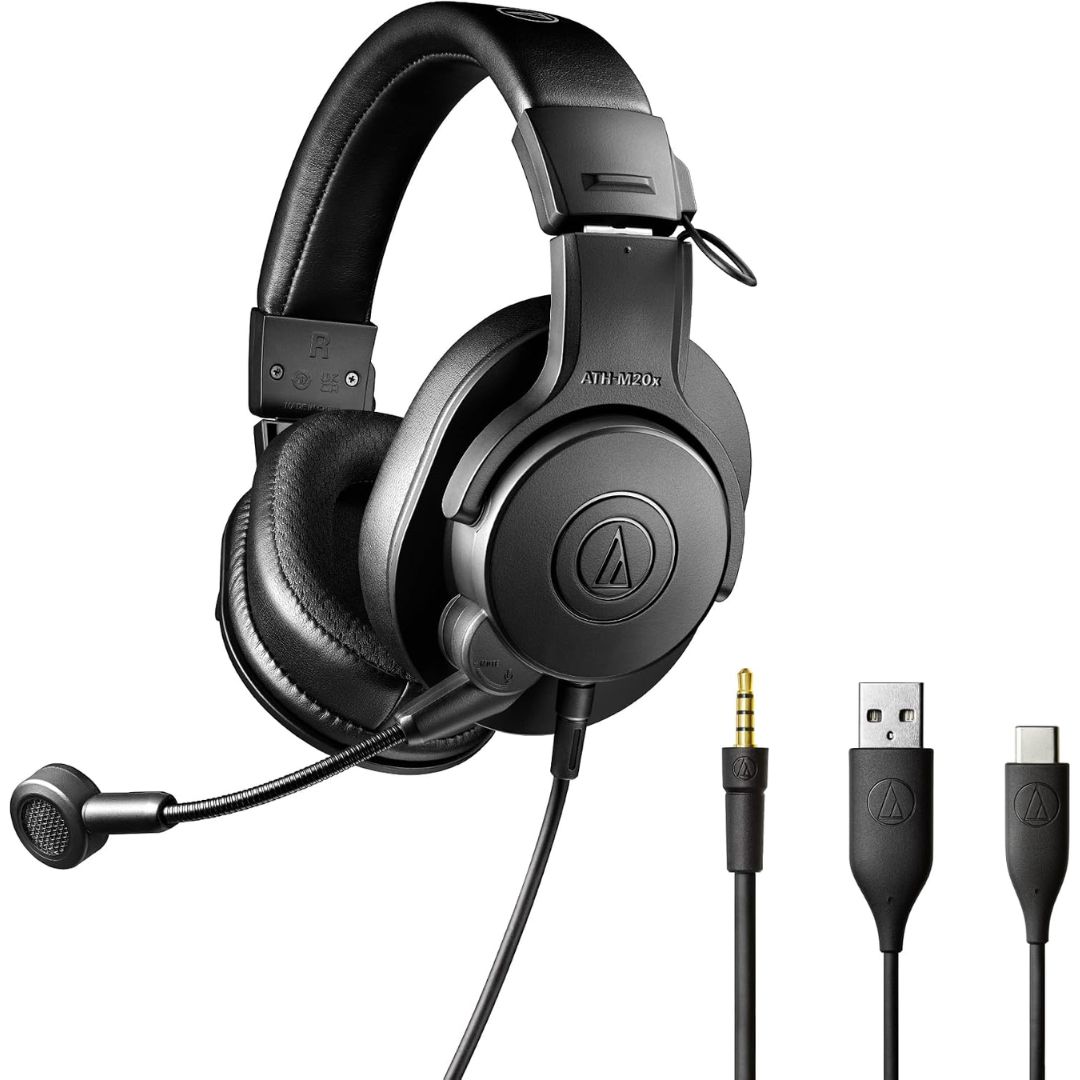 Audio Technica ATH-M20xSTS USB Streaming Headset Lightweight Wired Box Audio Technica ATH-M20xSTS USB Streaming Headset Lightweight Wired Box