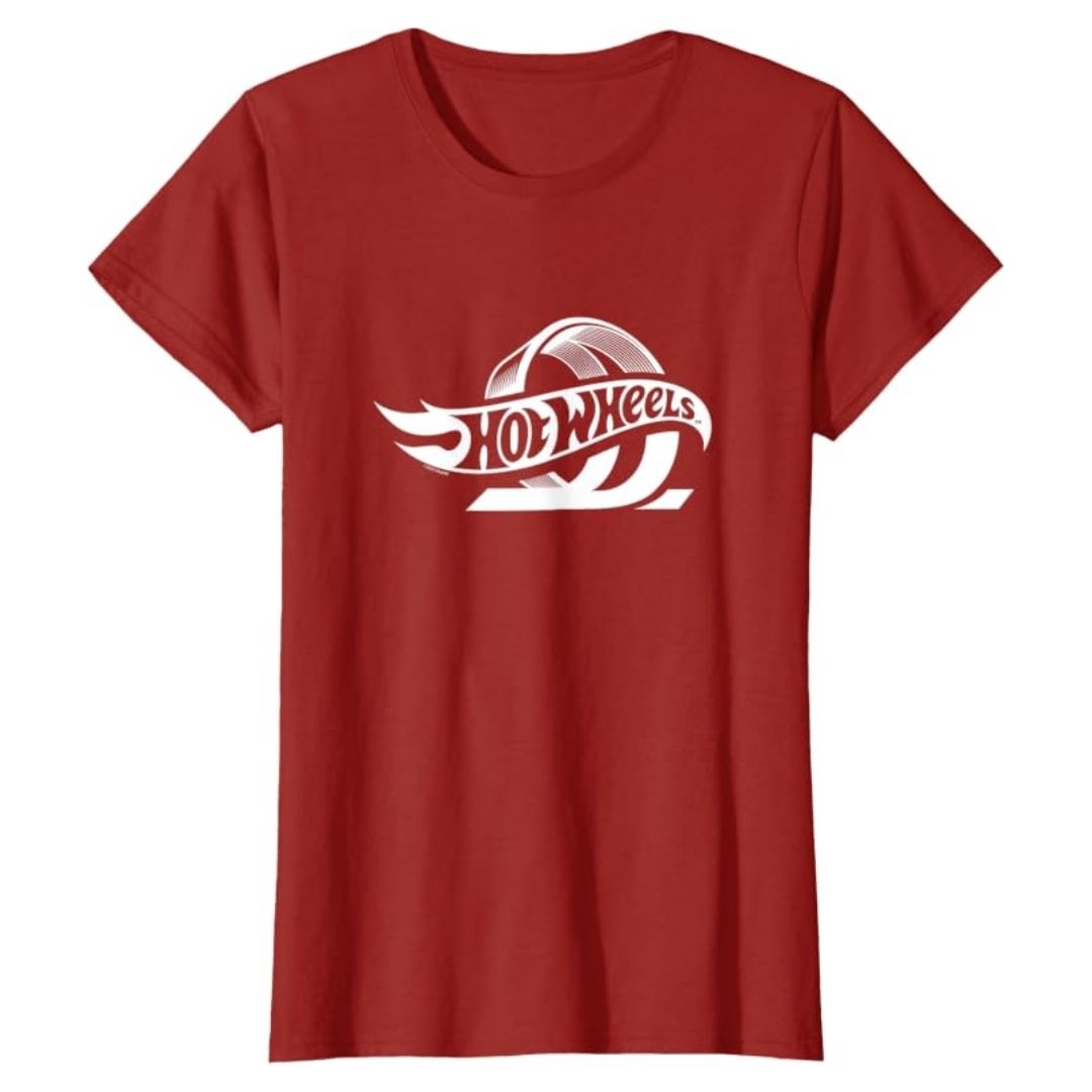 Hot Wheels Classic Loop T-Shirt Cranberry Red Women Mattel Official Apparel
