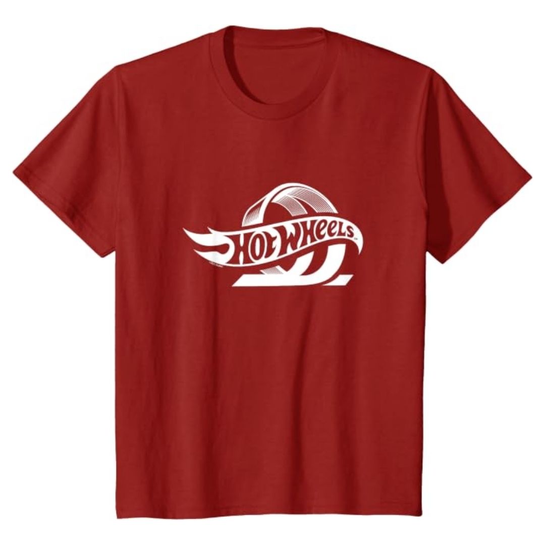 Hot Wheels Classic Loop T-Shirt Cranberry Red Kids Mattel Official Apparel