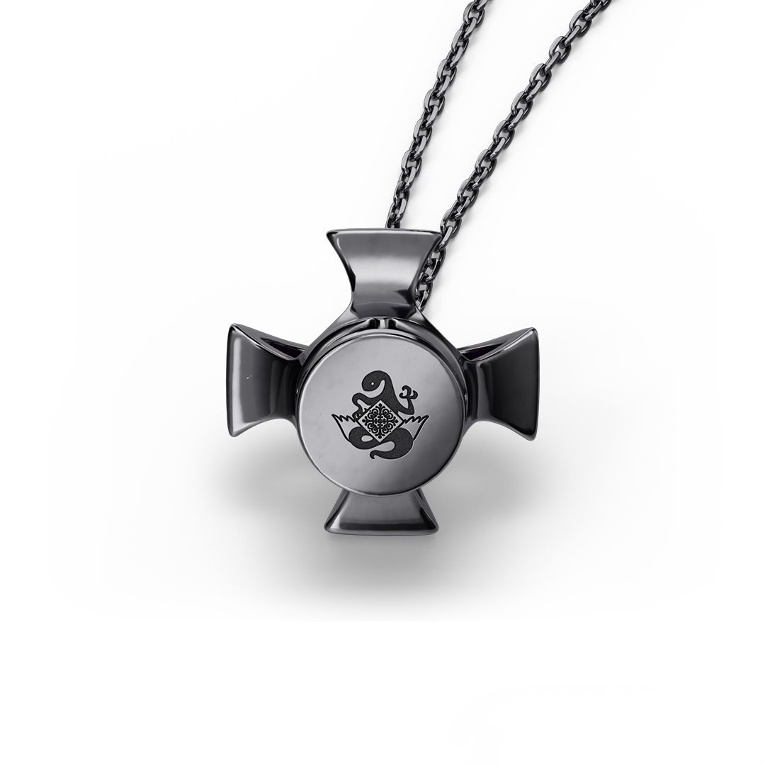 Madoka Magica Dark Orb Necklace Silver 925 Black Coating Homura Collection