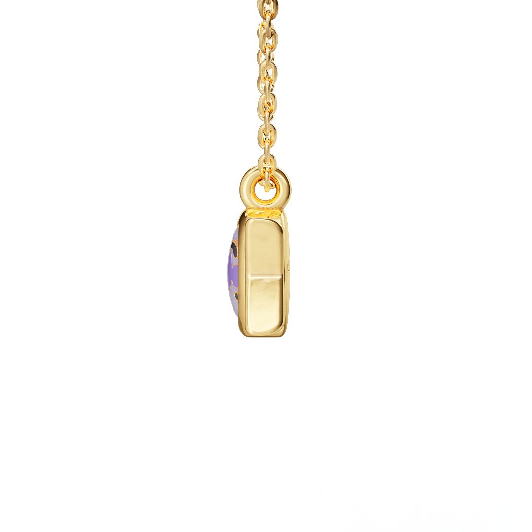 Madoka Magica Nagisa Soul Gem Necklace Silver 925 Yellow Gold Plated Model
