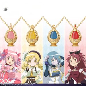 Madoka Magica Soul Gem Necklace Silver 925 Yellow Gold Plated Character Madoka Magica Soul Gem Necklace Silver 925 Yellow Gold Plated Character