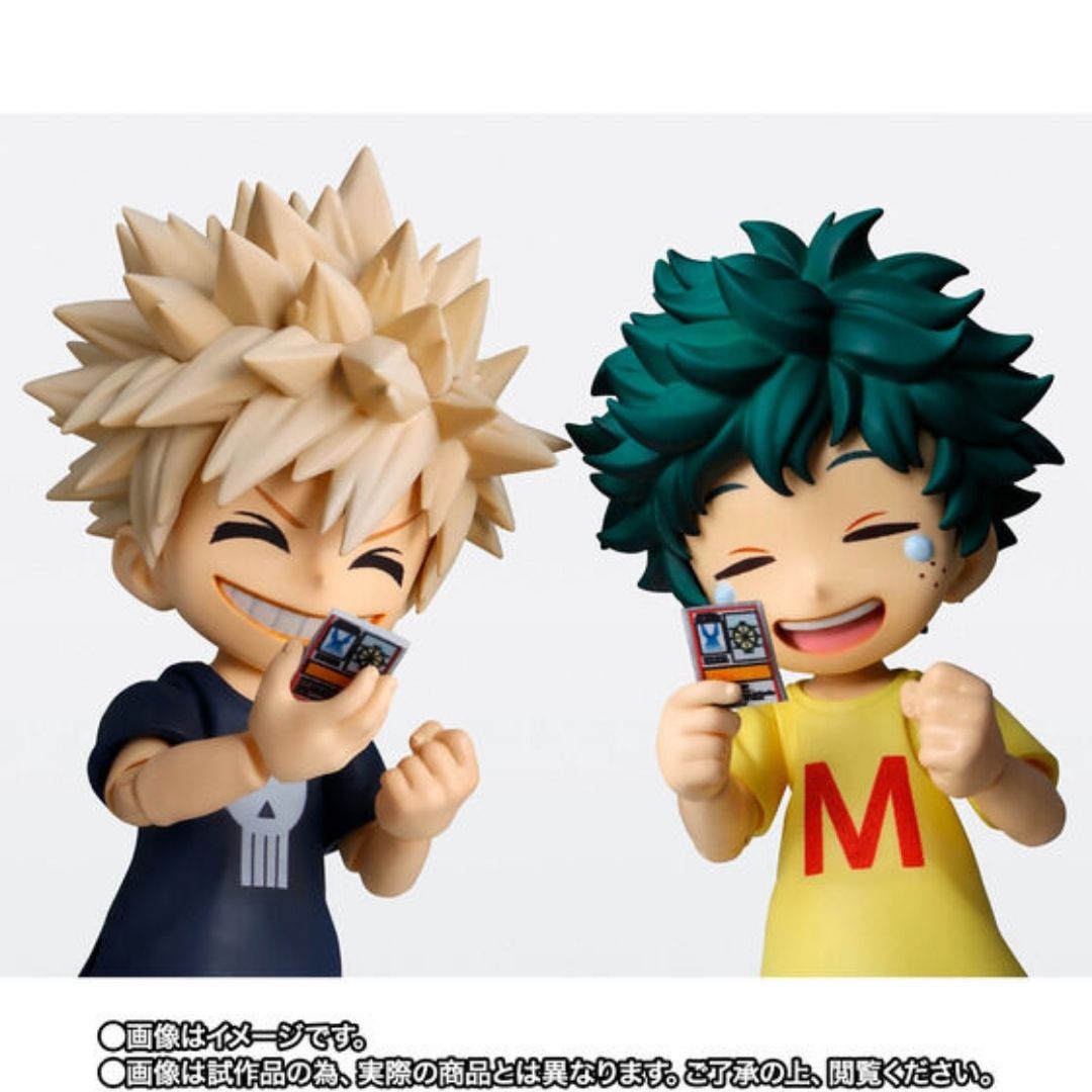Bandai S.H.Figuarts Izuku Midoriya dan Katsuki Bakugo Childhood Set Dua Figur