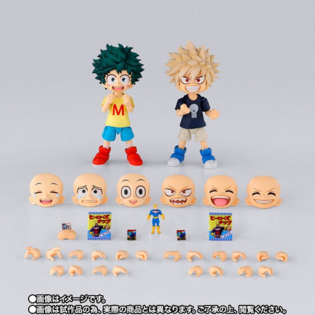 Bandai S.H.Figuarts Izuku Midoriya dan Katsuki Bakugo Childhood Set Dua Figur Bandai S.H.Figuarts Izuku Midoriya dan Katsuki Bakugo Childhood Set Dua Figur