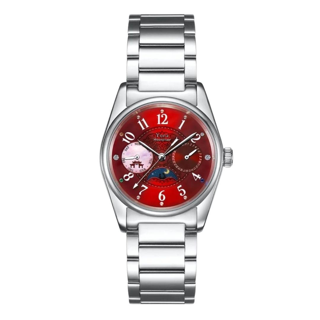 Akatsuki no Yona Jam Tangan Akatsuki no Yona Yona Model Moon Phase Watch Limited Akatsuki no Yona Jam Tangan Akatsuki no Yona Yona Model Moon Phase Watch Limited