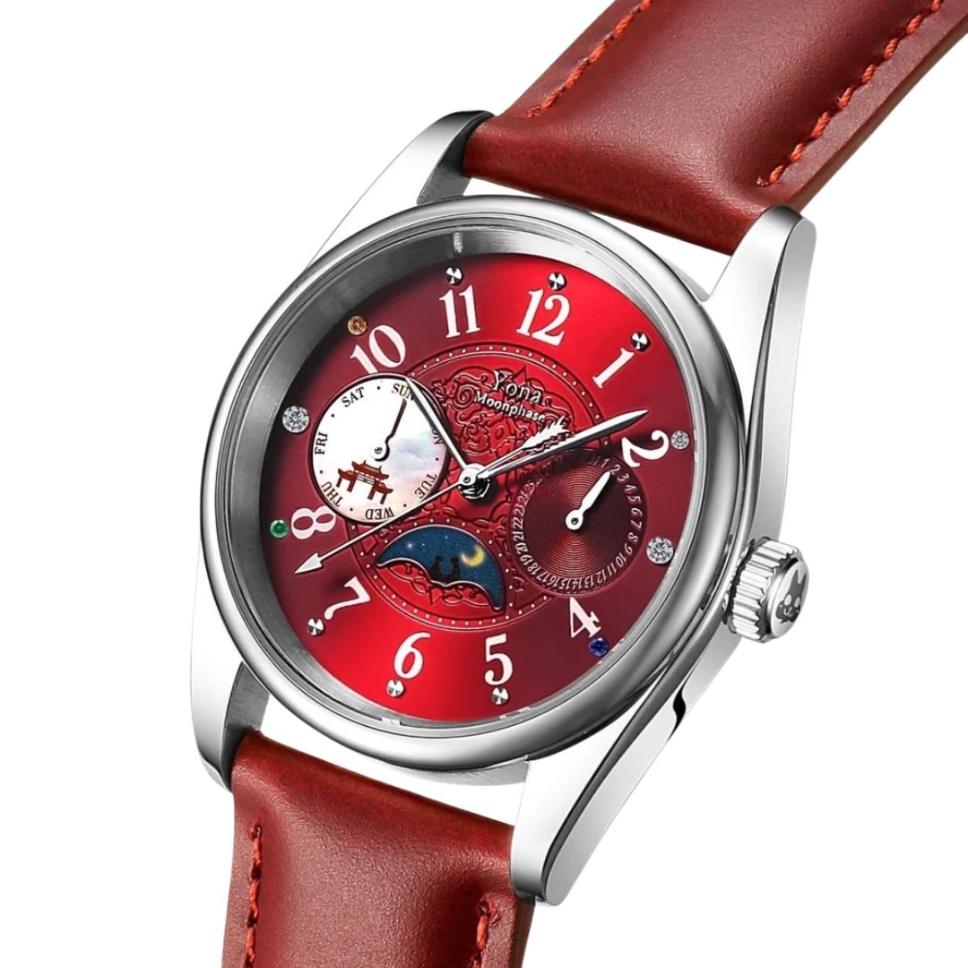 Akatsuki no Yona Jam Tangan Akatsuki no Yona Yona Model Moon Phase Watch Limited Akatsuki no Yona Jam Tangan Akatsuki no Yona Yona Model Moon Phase Watch Limited