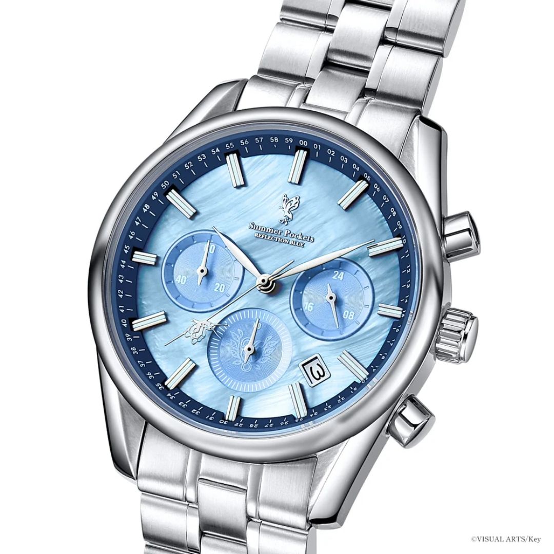 Jam Tangan Shiroha Summer Pockets Reflection Blue Chronograph Watch Box