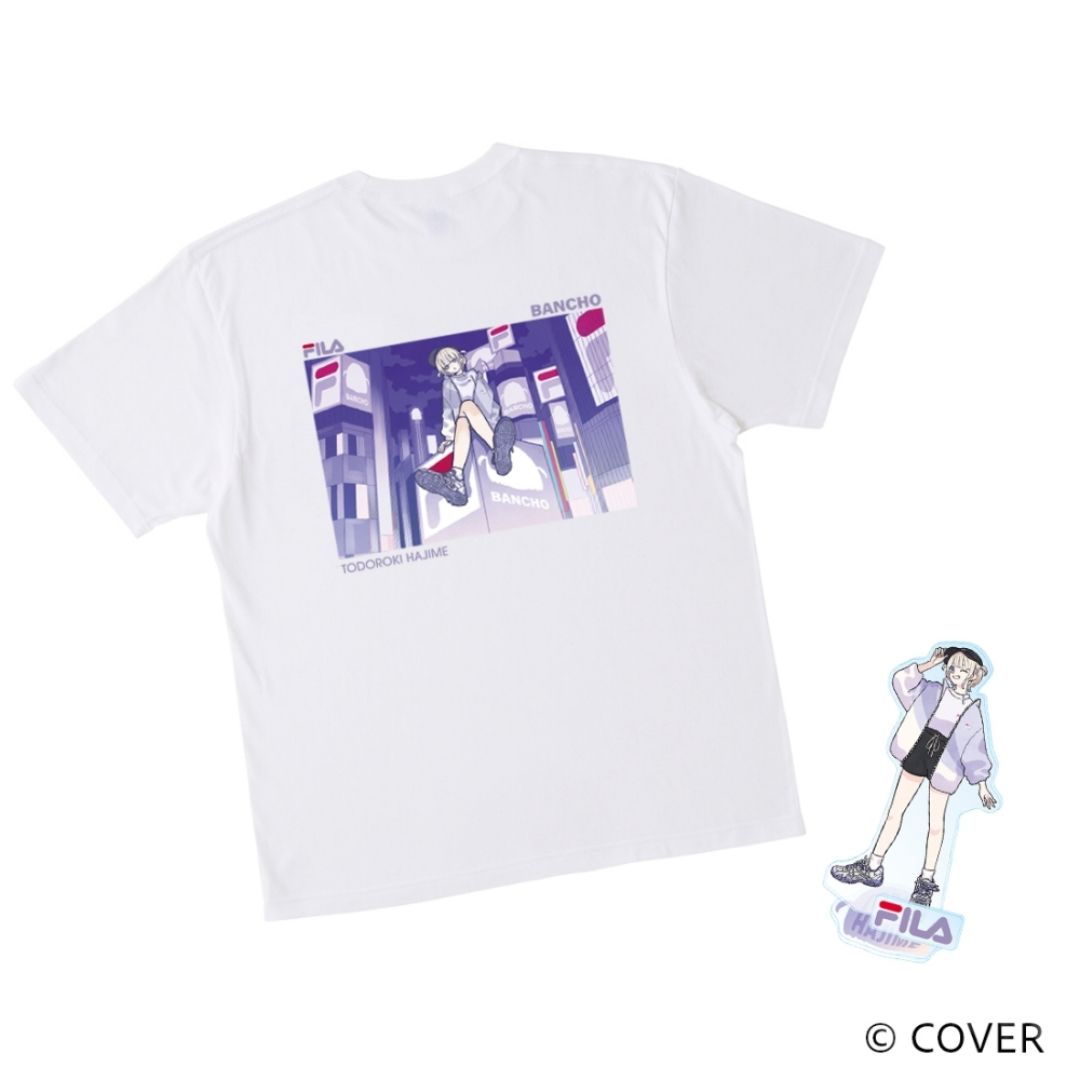  Kaos FILA TODOROKI HAJIME T-shirt & Acrylic Stand Set 