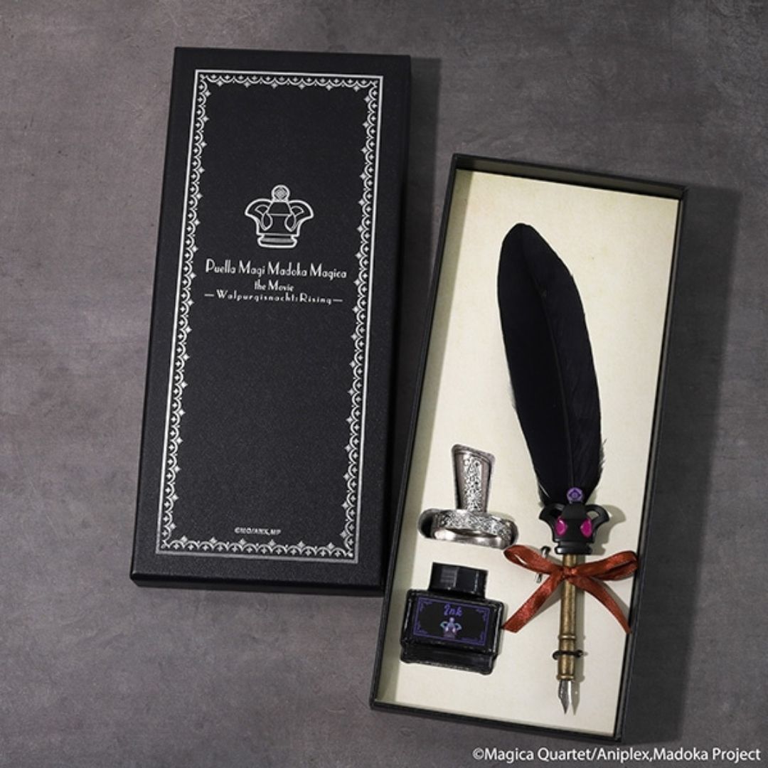 Puella Magi Madoka Magica Homura Dark Feather Pen Set Puella Magi Madoka Magica Homura Dark Feather Pen Set