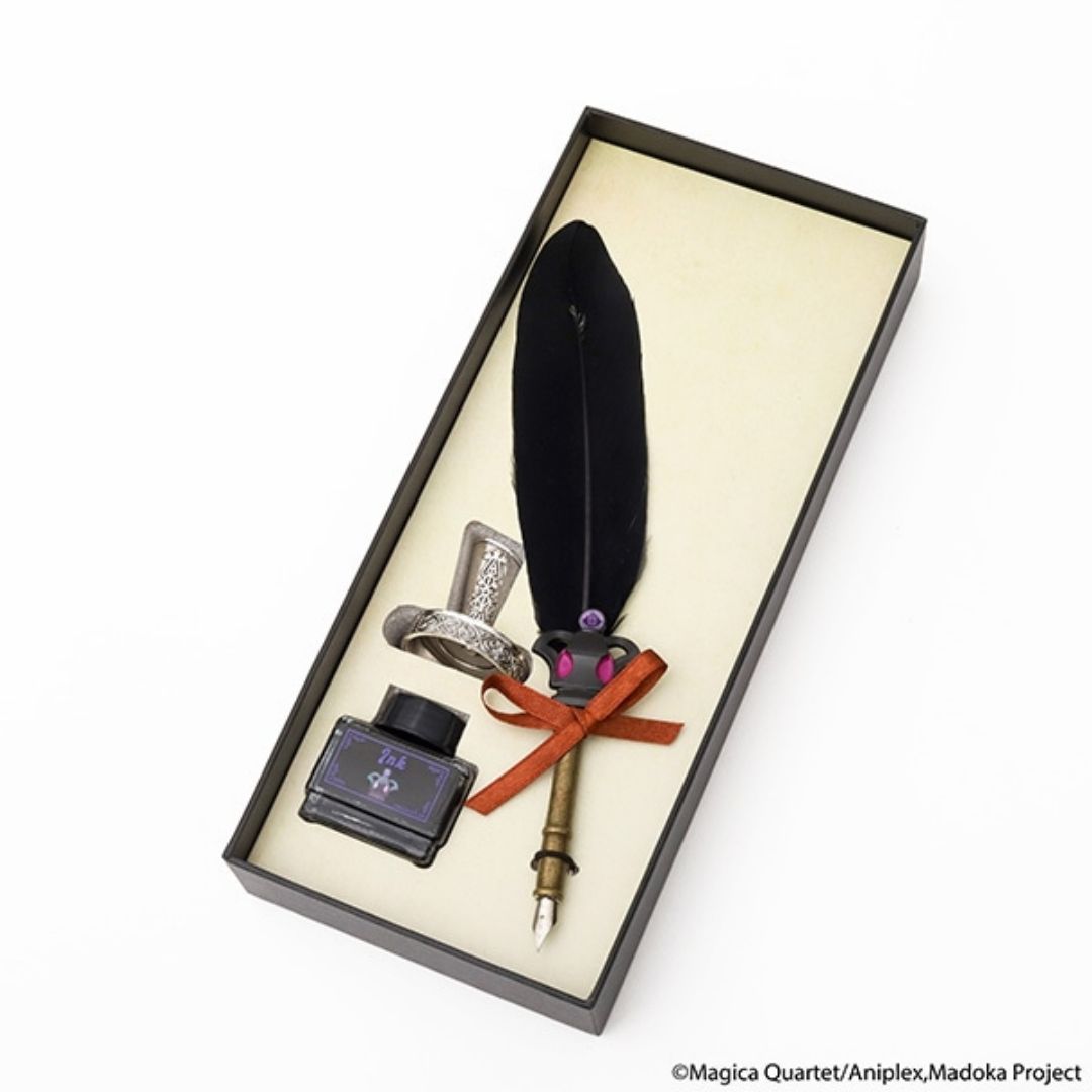 Puella Magi Madoka Magica Homura Dark Feather Pen Set Puella Magi Madoka Magica Homura Dark Feather Pen Set