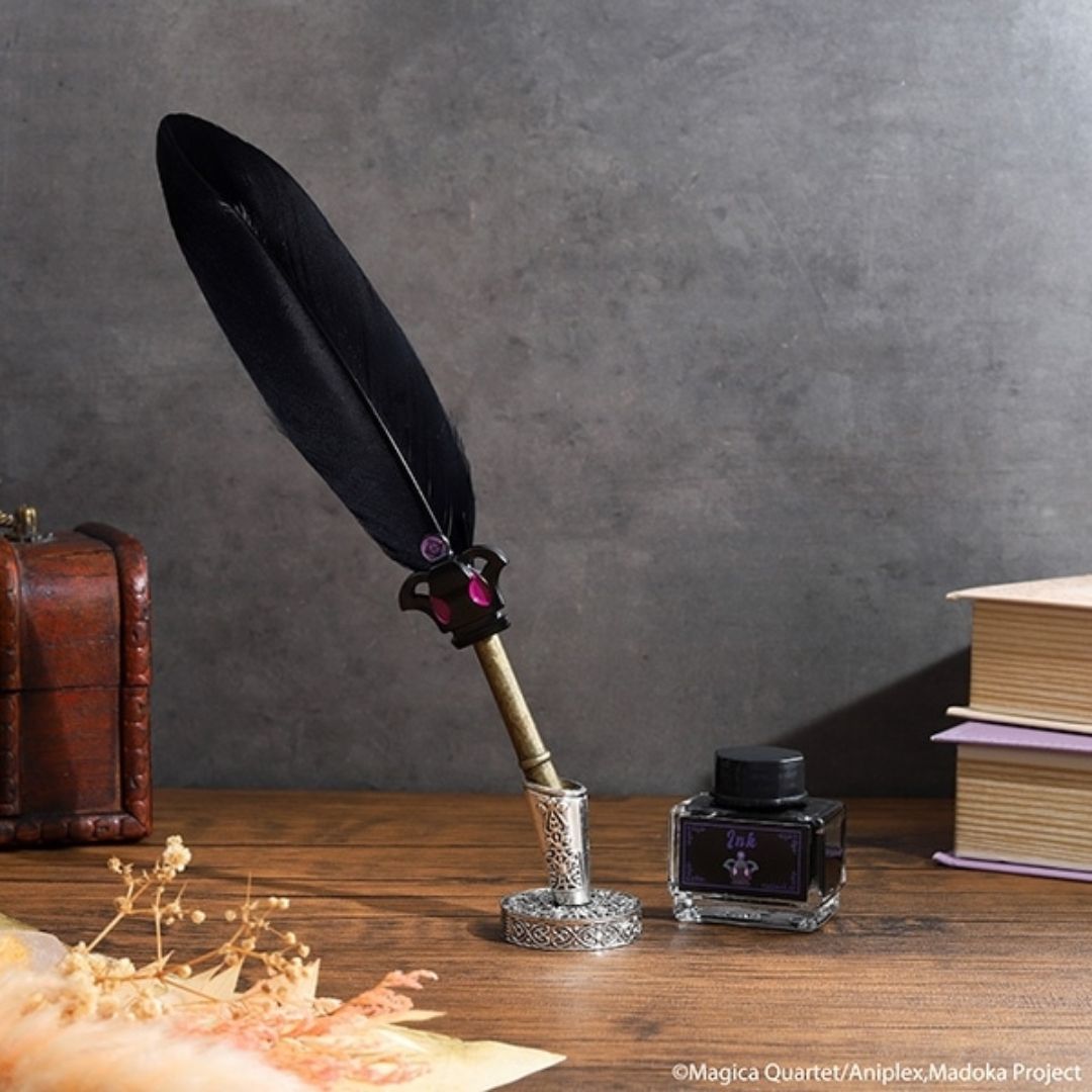Puella Magi Madoka Magica Homura Dark Feather Pen Set Puella Magi Madoka Magica Homura Dark Feather Pen Set