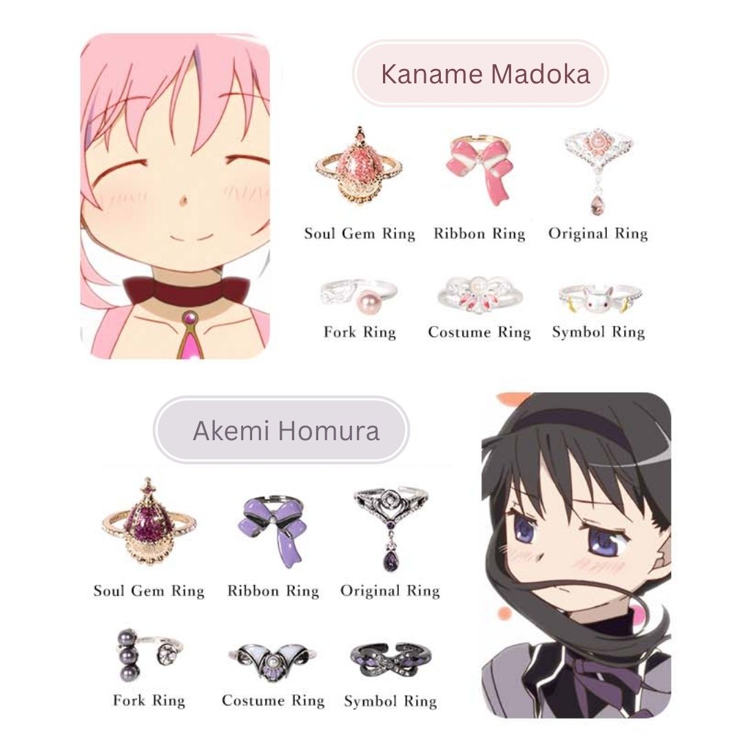 Mayla Puella Magi Madoka Magica Iconic Story Ring Object Set Merchandise