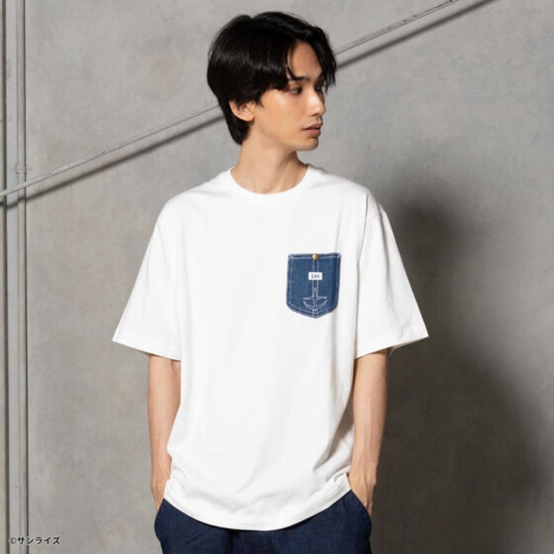 STRICT-G Lee Mobile Suit Gundam Char's Counterattack Denim Pocket T-Shirt STRICT-G Lee Mobile Suit Gundam Char's Counterattack Denim Pocket T-Shirt