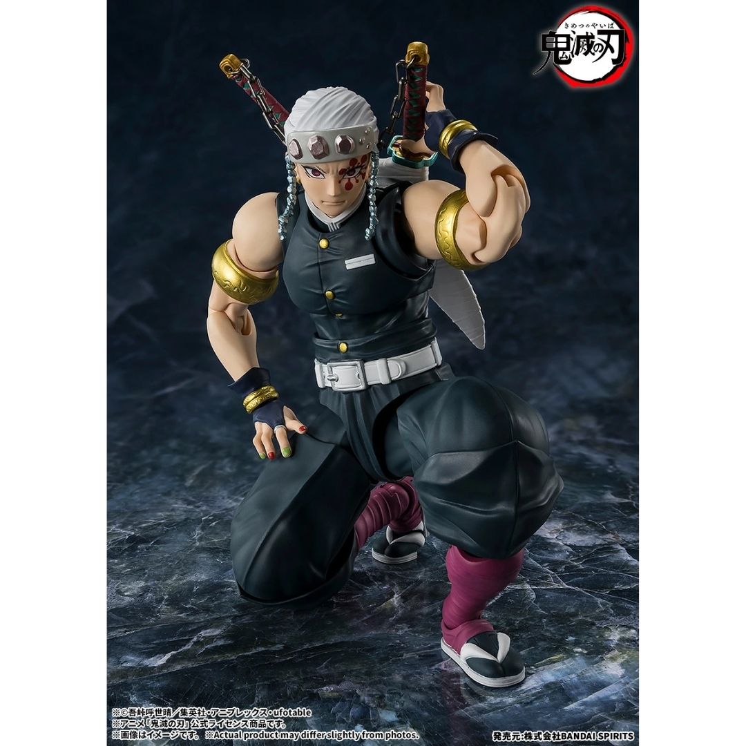 Bandai Spirits SHFiguarts Uzui Tengen Figure Demon Slayer untuk Koleksi