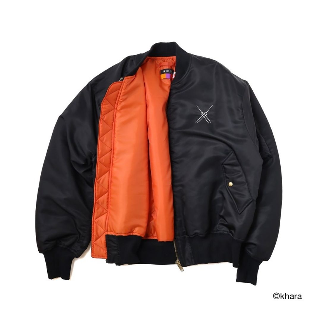 Evangelion RADIO EVA THE 30 C089 MOVE MA-1 Jacket Bomber Hitam