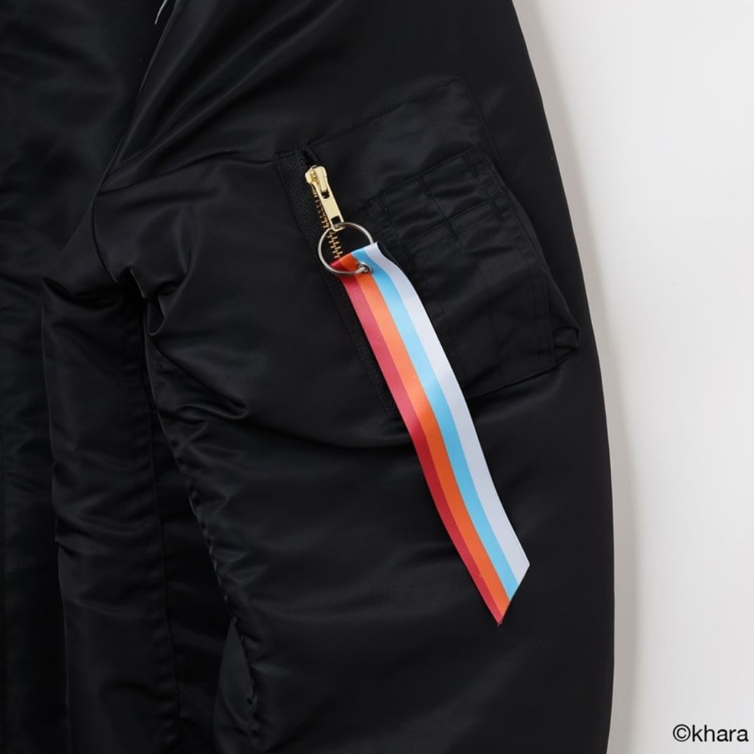 Evangelion RADIO EVA THE 30 C089 MOVE MA-1 Jacket Bomber Hitam