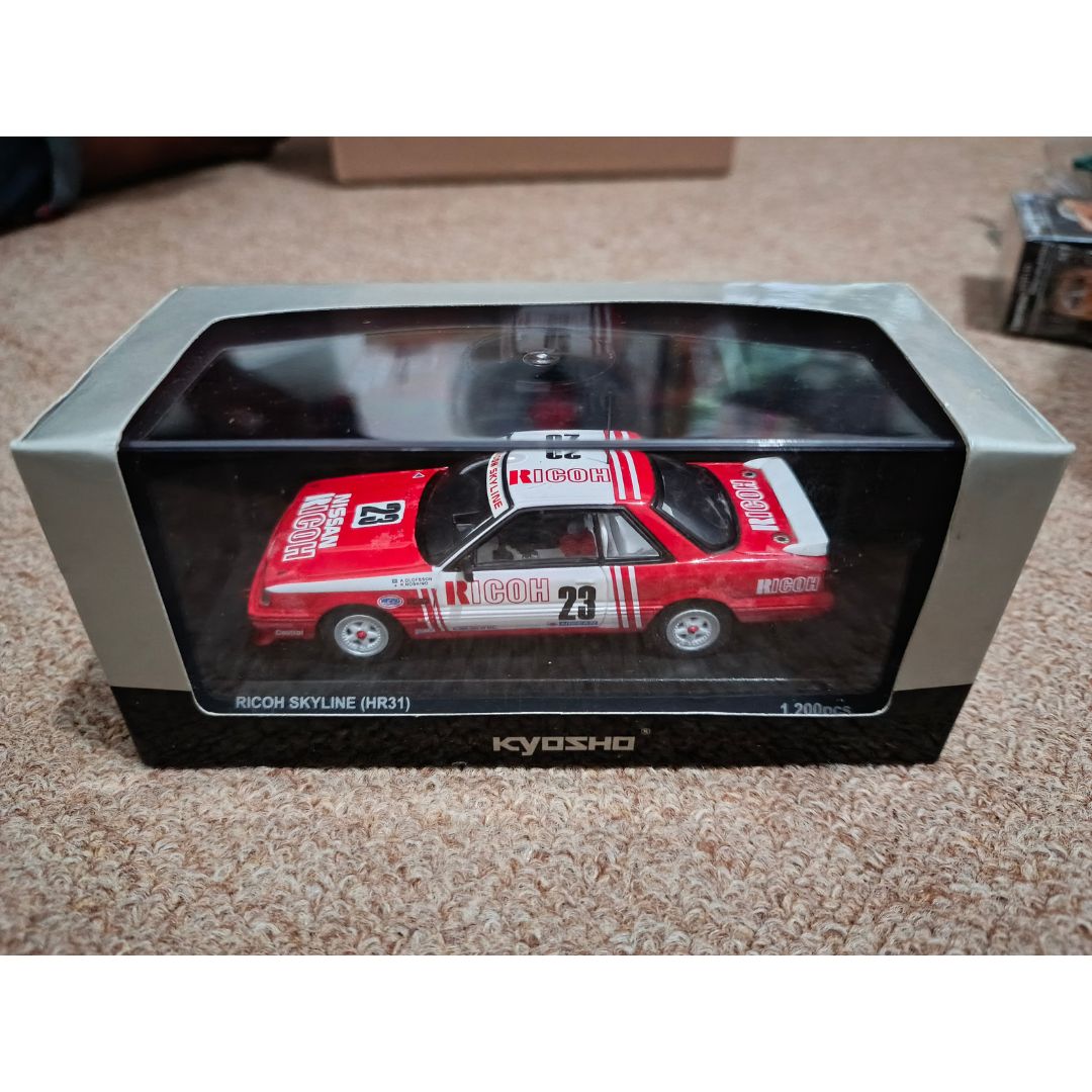 Kyosho Nissan Ricoh Skyline HR31 Diecast Minicar 1/43 Kyosho Nissan Ricoh Skyline HR31 Diecast Minicar 1/43