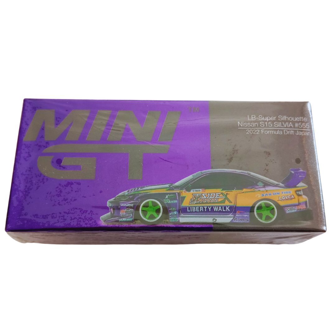 Diecast Mini GT LB-Super Silhouette Nissan S15 Silvia #555 1/64 Scale