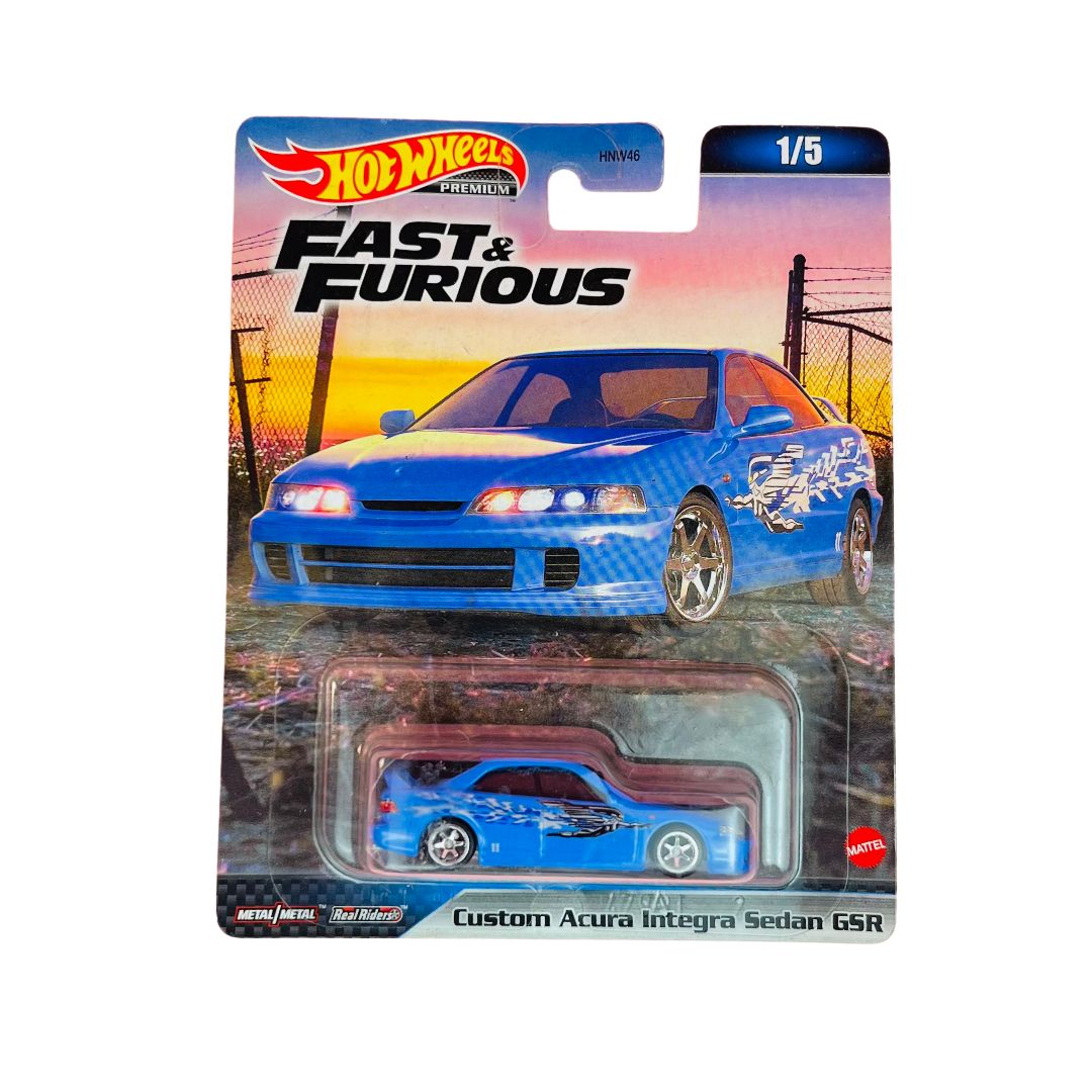  Hot Wheels Premium Custom Acura Integra Sedan GSR (Fast & Furious Minicar) 