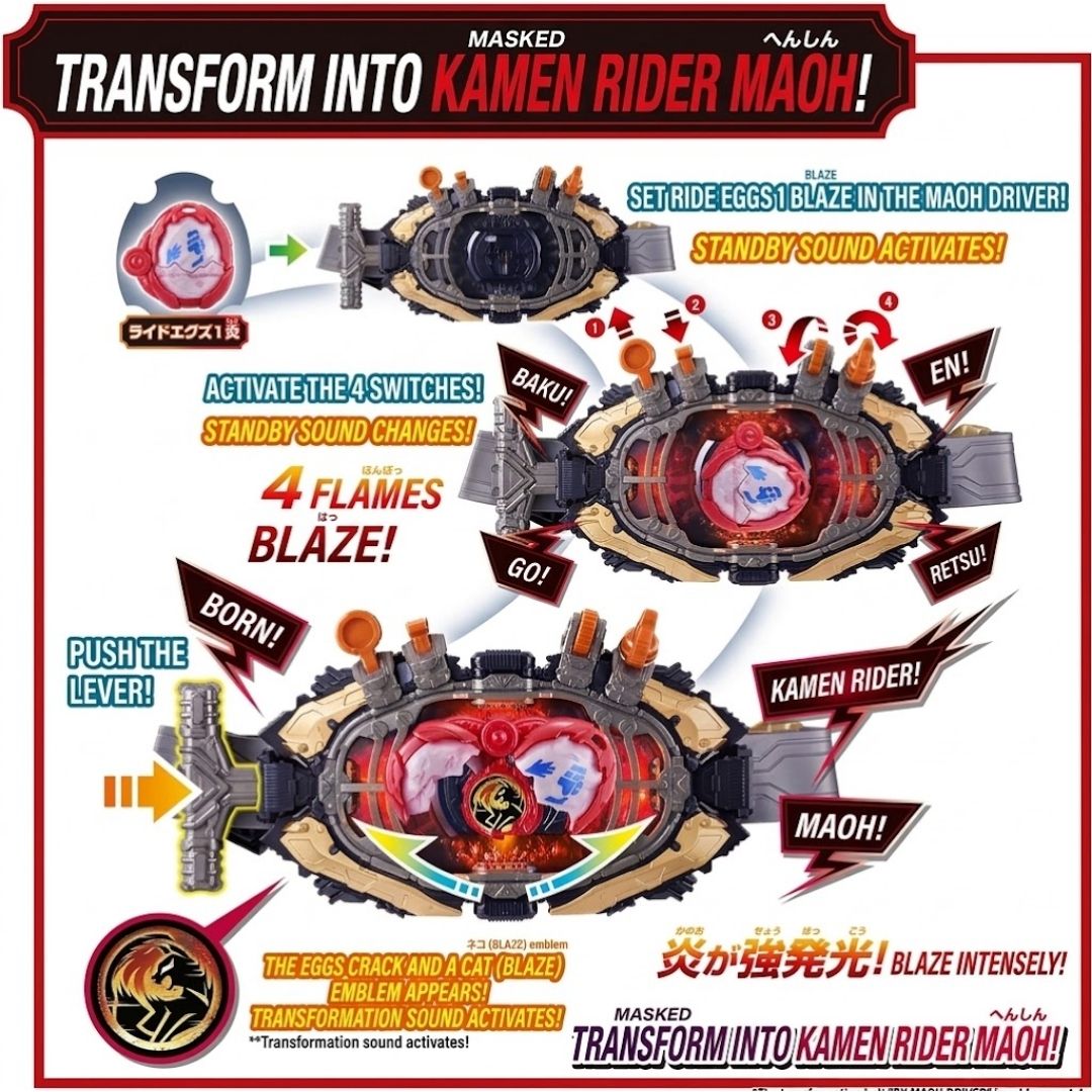 Bandai DX Mao Driver Kamen Rider Myth Henshin Belt Official Box Set Bandai DX Mao Driver Kamen Rider Myth Henshin Belt Official Box Set
