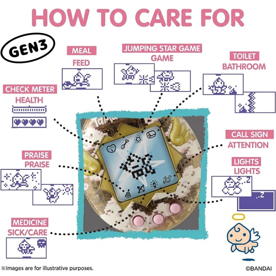 Mainan Tamagotchi Angel Balloon Bandai Virtual Pet Official Edition
