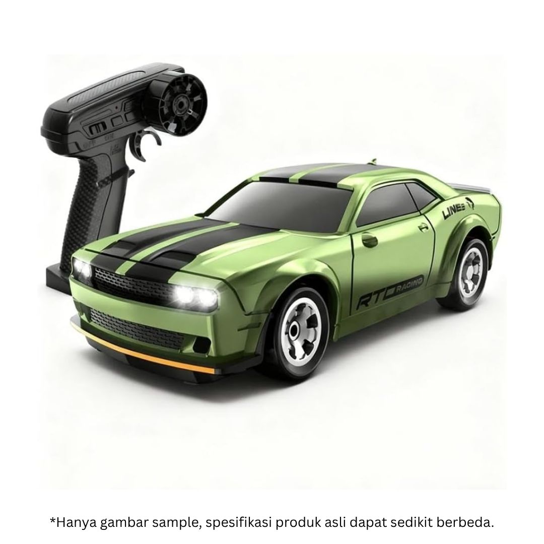 Turbo Speed RC 1/64 4WD Drift Return LD RTR Green untuk Drift Mini